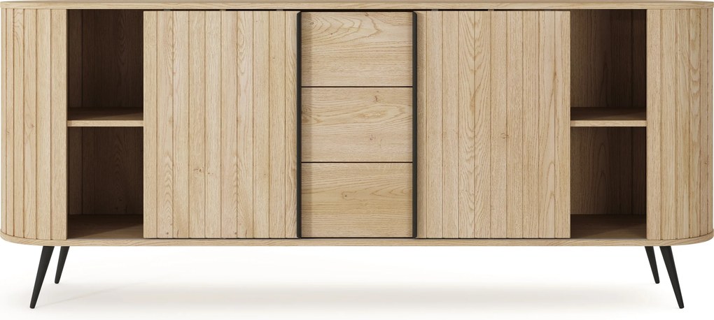 Komoda Luvio 196 cm so zásuvkami - dub cremona