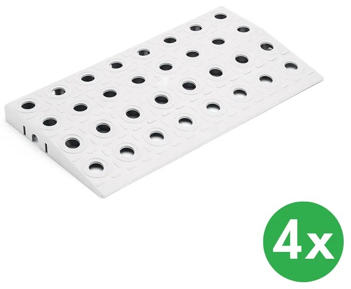 Rovný nájazd GripTil, 4 ks, biely