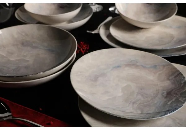 Jedálna súprava 24 ks hnedá/porcelán