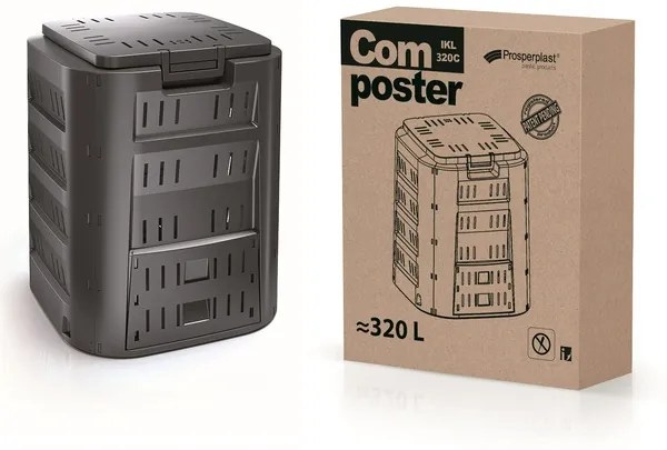Kompostér COMPOGREEN čierny 320l