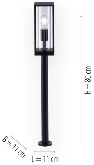 Paul Neuhaus 9497-13 - Vonkajšia lampa EMIL 1xE27/60W/230V IP44