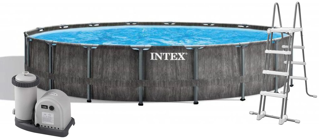 Bazén Intex Prism Frame Greywood 5,49 x 1,22 m | kompletset s filtráciou