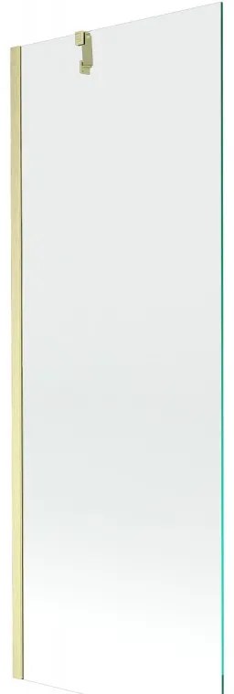 Mexen Next, 1-krídlová vaňová zástena 70 x 150 cm, 6mm číre sklo, zlatá matná, 895-070-000-00-00-55