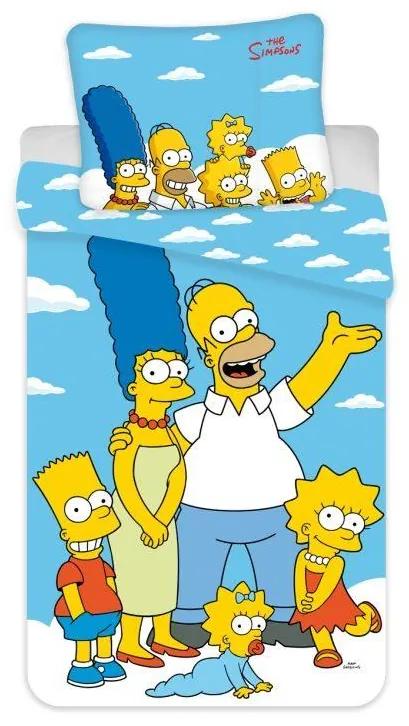 JERRY FABRICS -  Obliečky Simpsons Family Clouds 02 140/200