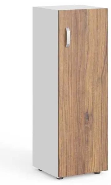 Stredná skriňa Manager 39,9 x 42,2 x 119,5 cm, pravá, orech warmia / biela