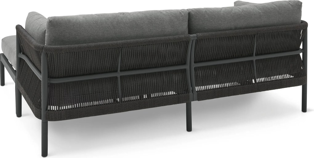 Pohodlná záhradná pohovka so samostatnou taburetkou