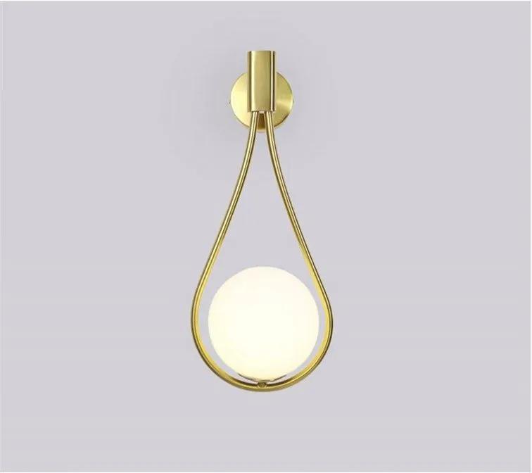 Toolight - sklenená nástenná lampa G9 APP603-1W, zlatá, OSW-08996