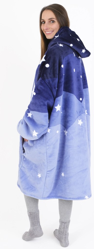 Baránková mikina mikroplyš – Nočná obloha veľkosť L