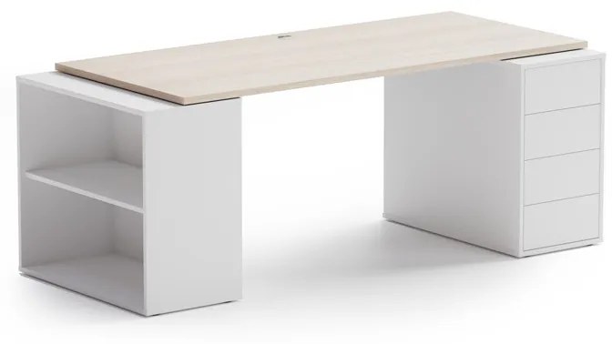 Samostatná pracovná doska stola BLOCK, 1600 x 800 x 25 mm, dub prírodný