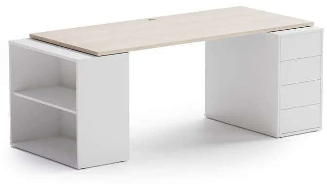 Samostatná pracovná doska stola BLOCK, 1600 x 800 x 25 mm, dub prírodný