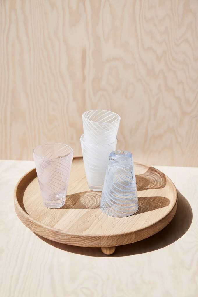 OYOY Pohár Yuka Swirl Glass Clear 250 ml – set 2 ks