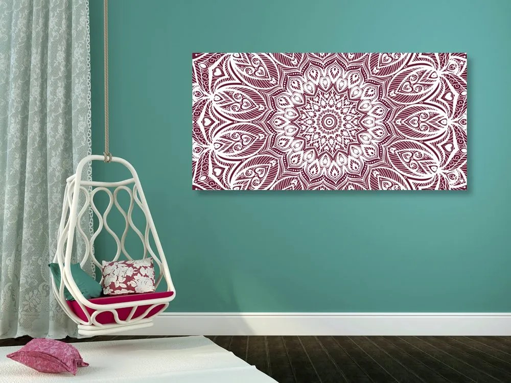 Obraz Mandala harmónie na ružovom pozadí Varianta: 120x60