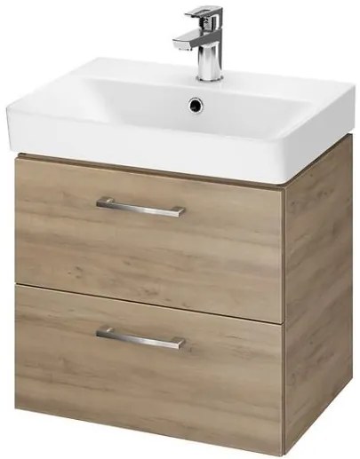 Cersanit Mille Slim, súprava závesnej skrinky a umývadla 505x380x515 mm, orech, S801-322-DSM