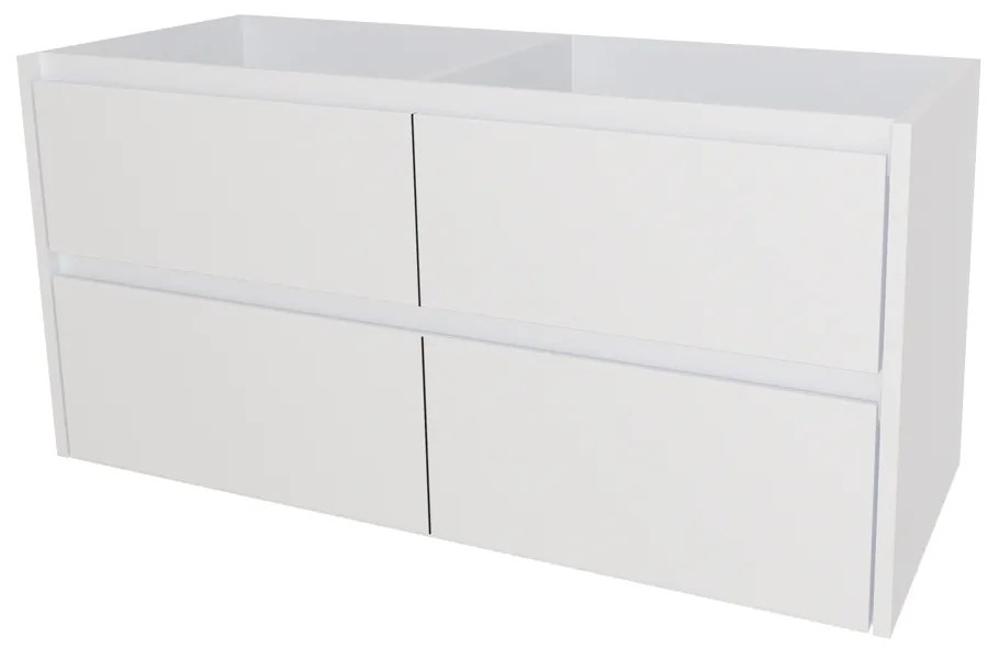 Mereo, Mereo Opto, kúpeľňová skrinka 121 cm, Multidecor, Biela vysoký lesk perlička, MER-CN993SBIEL