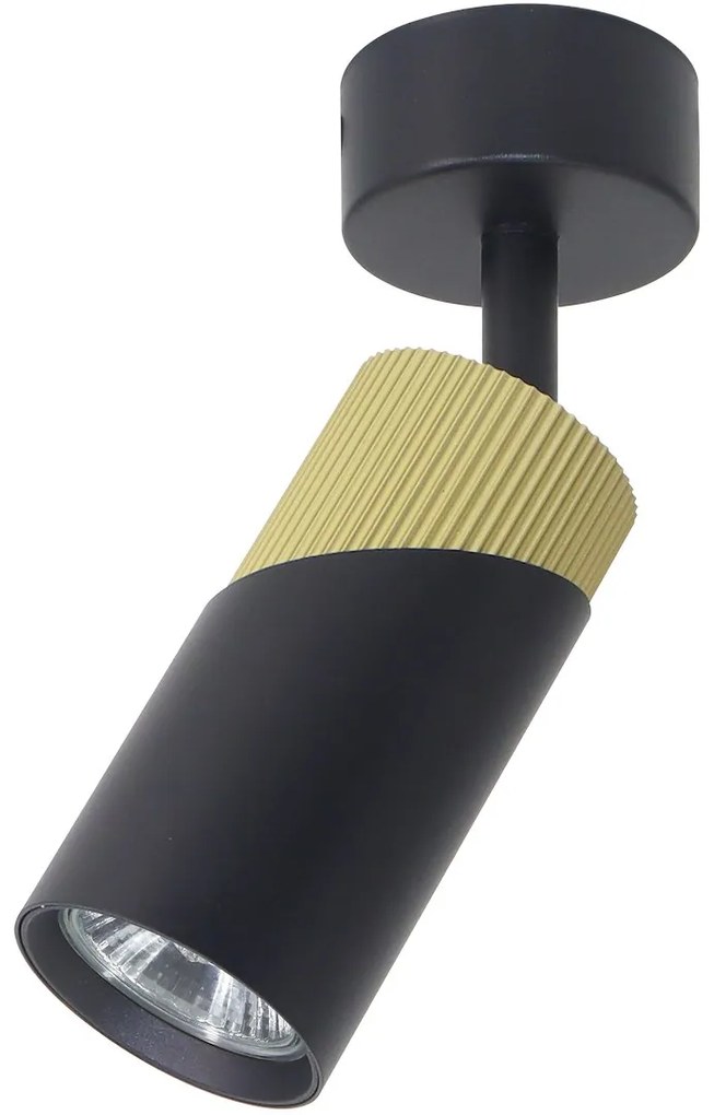 Bodové svietidlo Neo, 1x čierne/zlaté kovové tienidlo, b