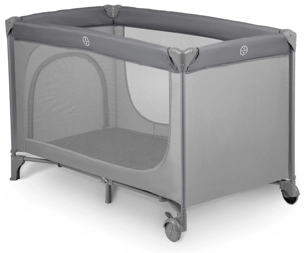Ricokids Cestovná postieľka + matrac + taška125 x 65 x 78 cm RK-240 sivá
