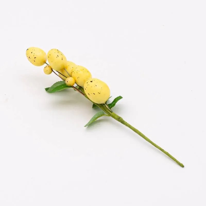 DECOLED Velikonoční větvička, zápich, 24 x 8 cm, žlutá vajíčka