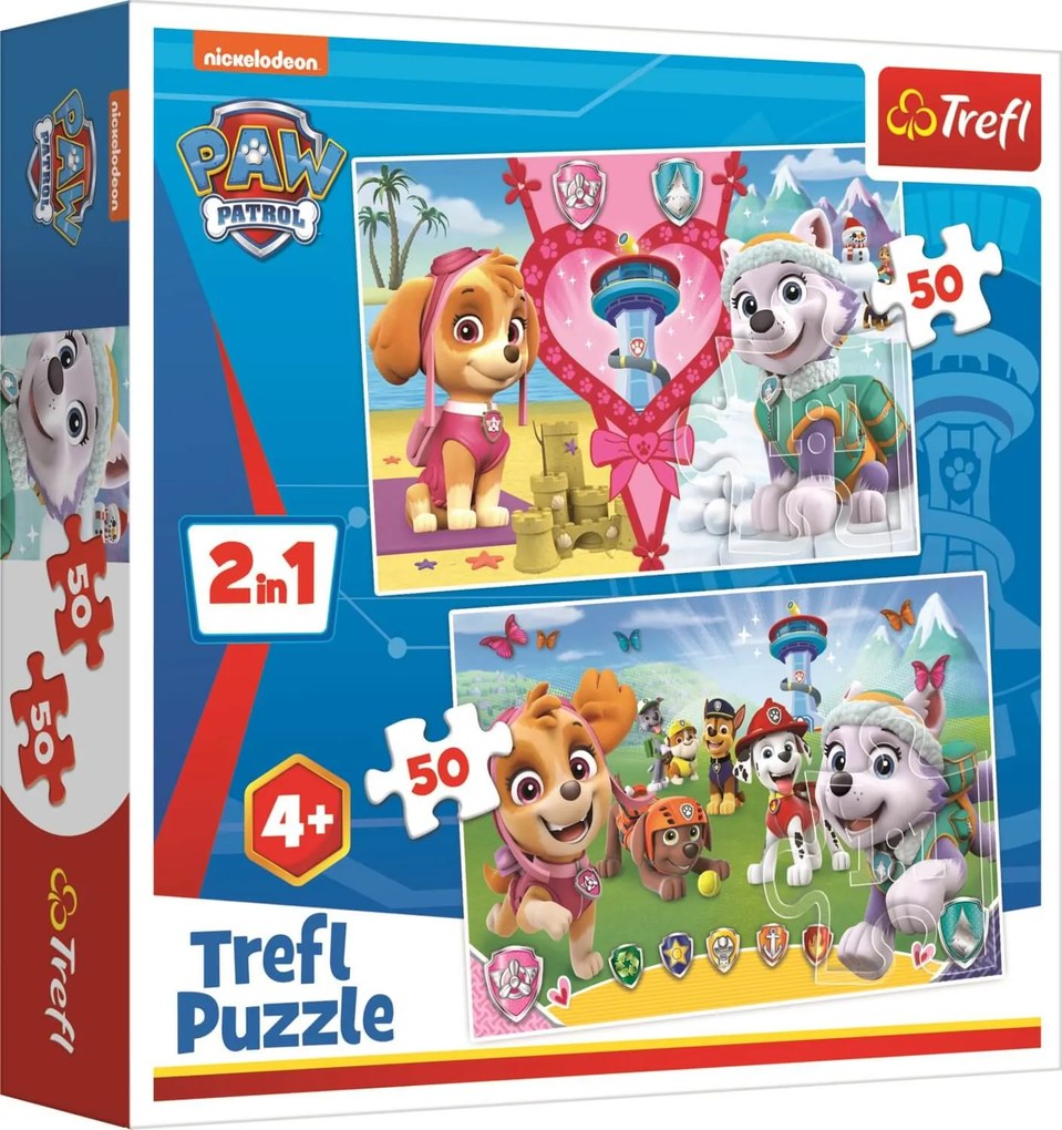 TREFL Puzzle Labková Patrola 2x50 dielikov