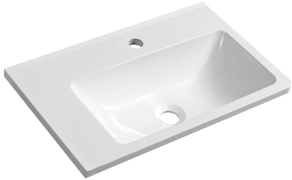 Sapho Sapho, ARANA umývadlo 56x11x35cm, liaty mramor, biela, ľavé, AN055