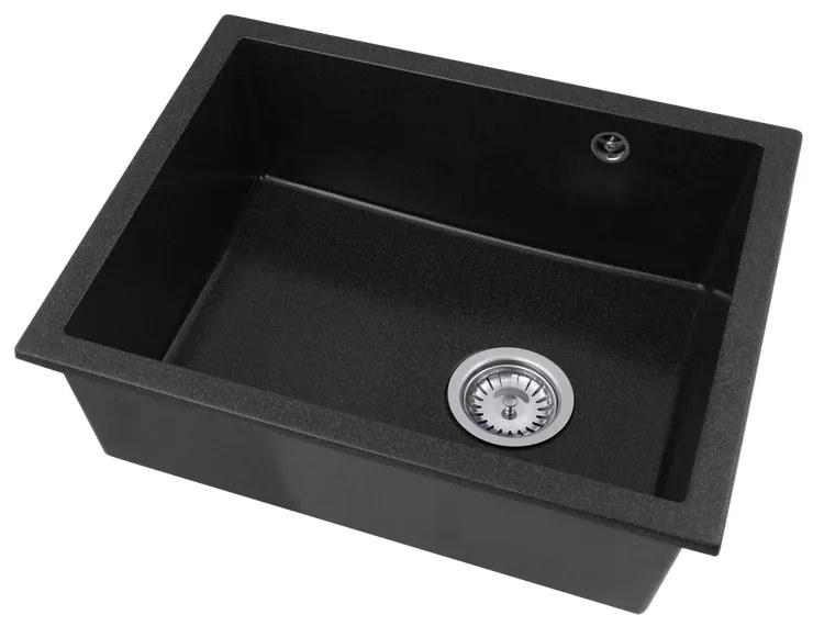 Gamma Decor 5040, 1-komorový granitový drez 560x460x180 mm, čierna škvrnitá, GMA-ZLE000081