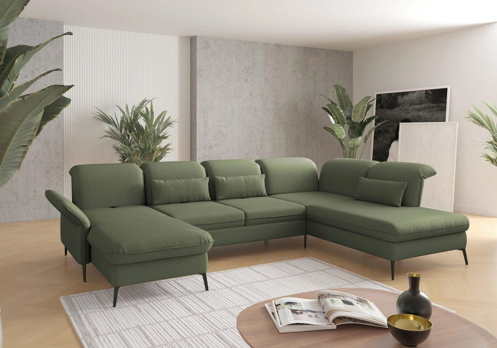 XXXLutz SEDACIA SÚPRAVA, textil, olivovozelená Sit & More - Sedačky - 00014401182Q