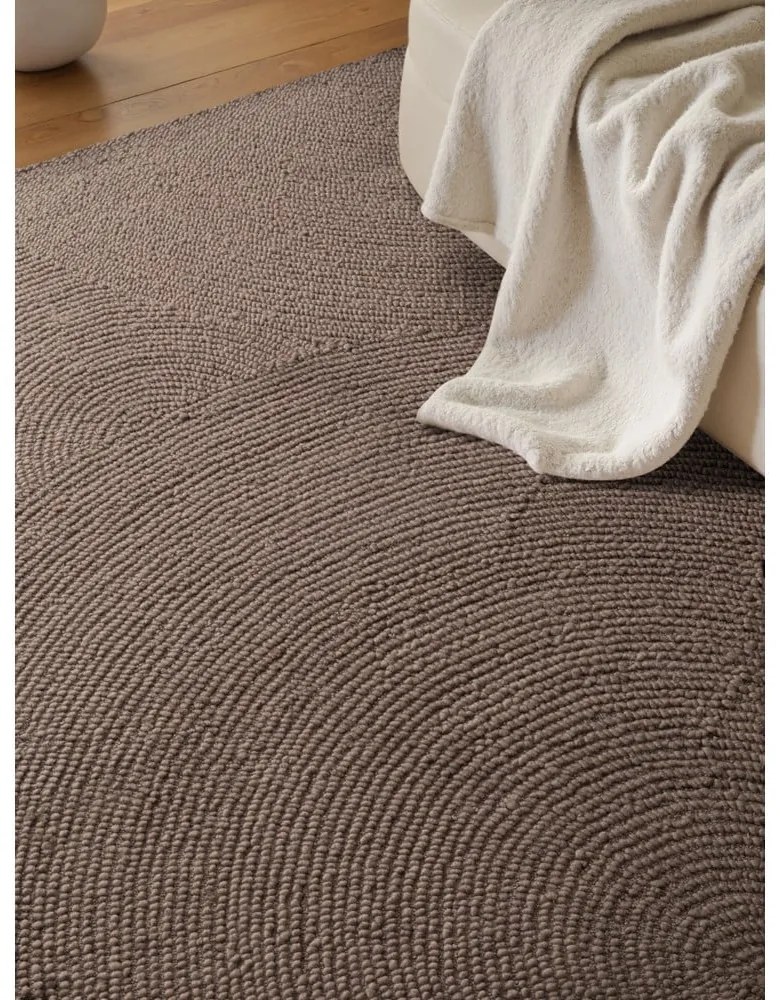 Ručne tkaný vlnený koberec taupe 160x230 cm Eleni Taupe – Hanse Home