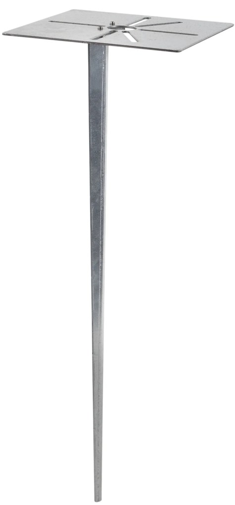Stojaca vonkajšia lampa čierna 100 cm so zemným hrotom a káblovou žľabou - Charlois