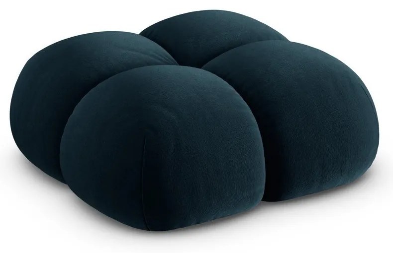 Tmavomodrá zamatová podnožka Loretto – Cosmopolitan Design