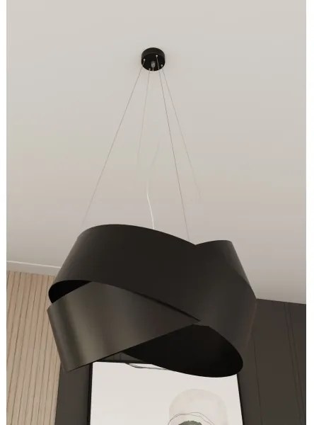 Luster na lanku VIENO 3xE27/15W/230V čierna