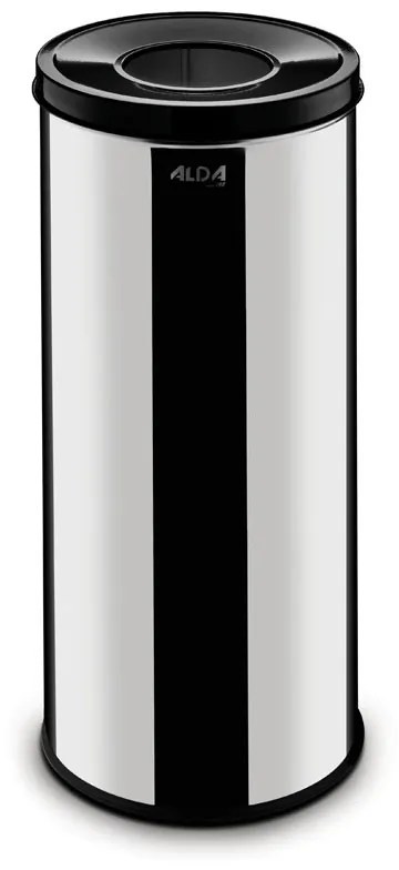 Kovový kôš na triedený odpad 45 L nerez lesklý, zmiešaný odpad