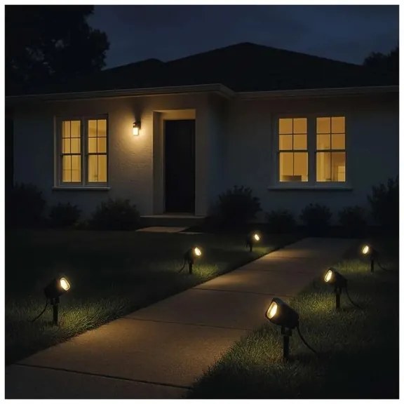 SADA 4x LED RGBIC Stm. von. lampa LED/7W/230V 3000-6500K IP65 Wi-Fi Tuya