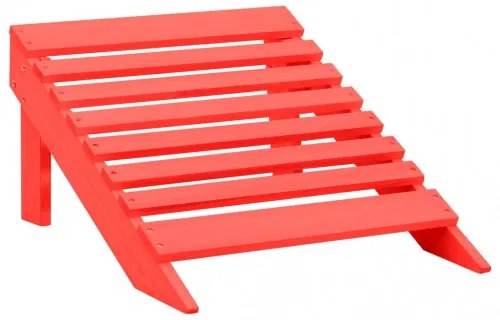 vidaXL Záhradná stolička Adirondack s otomanom jedľový masív červená-