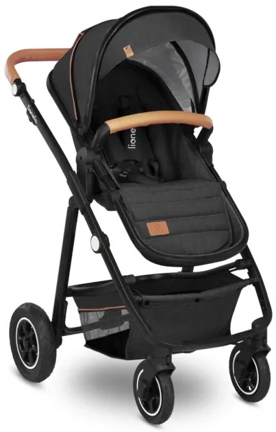 Kombinovaný kočík Lionelo Amber 3v1 grey graphite