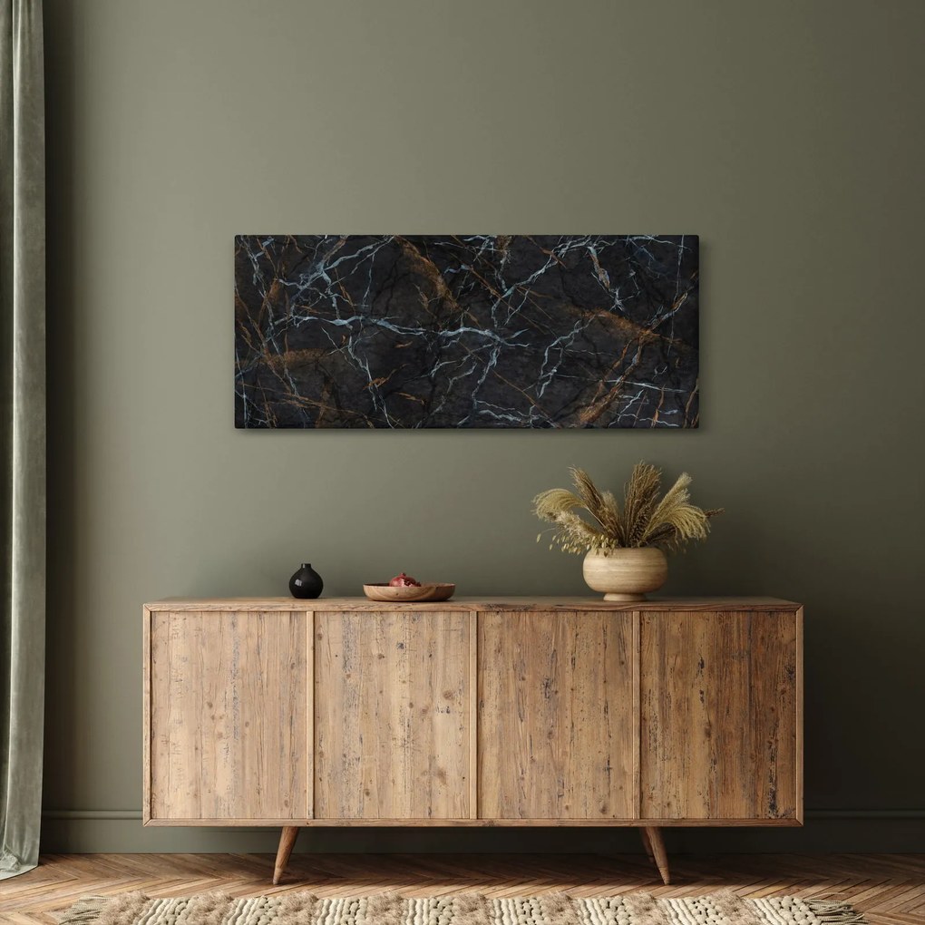 Obraz - Čierny mramor (120x50 cm)