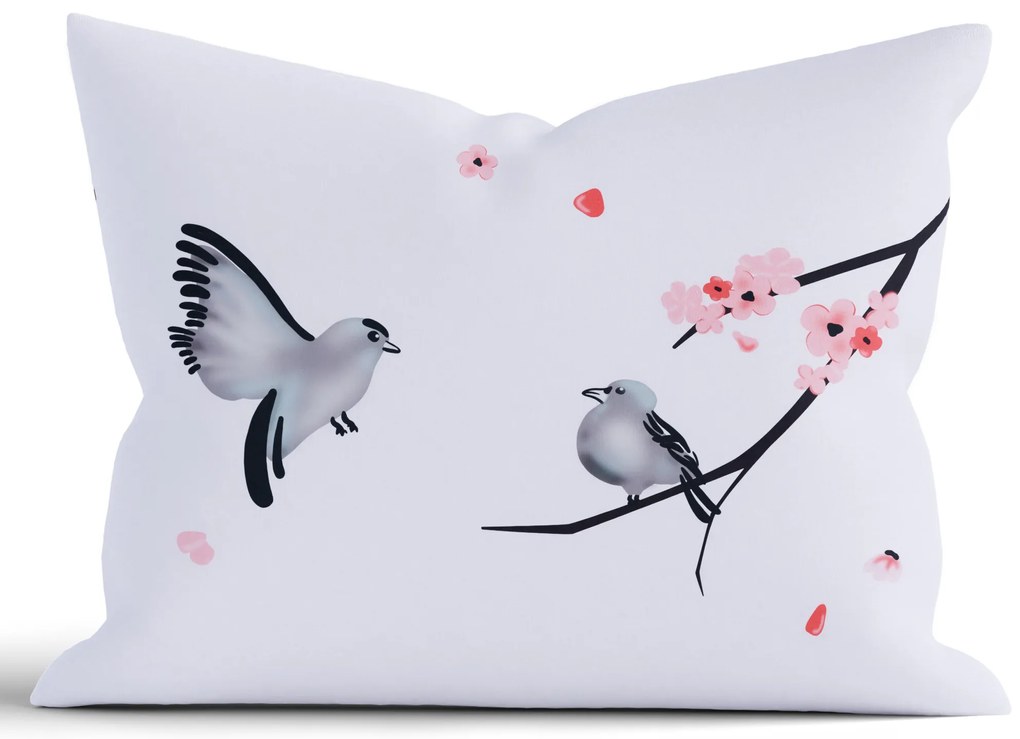 Bavlnená obliečka na vankúš Renforcé 70 x 90 cm - Sakura 02