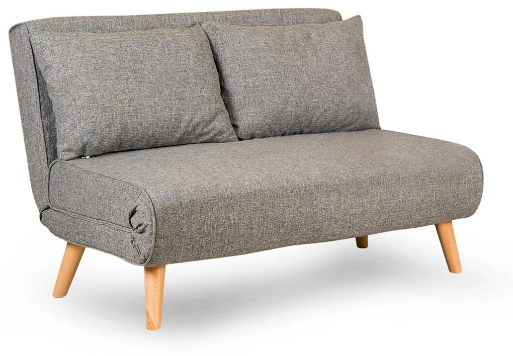 Pohovka futon Fillie (Svetlá sivá). Akcia -17%. Vlastná spoľahlivá doprava až k Vám domov. 1073400