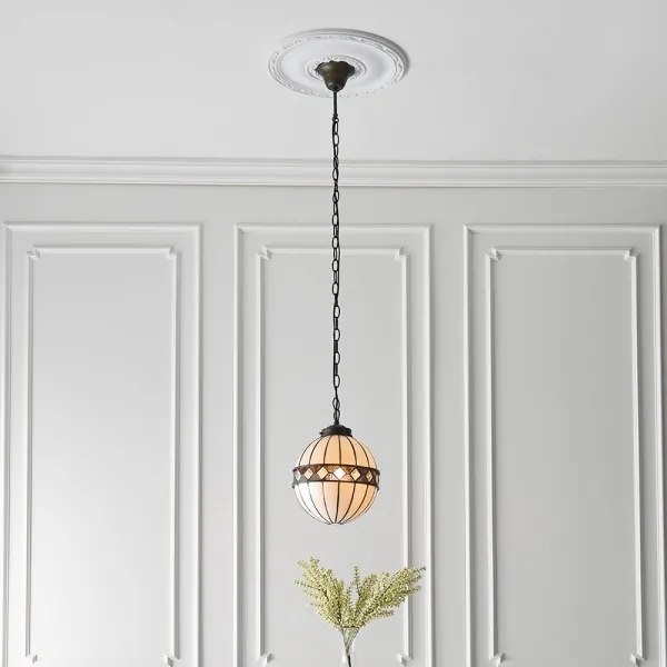 Endon 67044 - Závesný luster na reťazi Tiffany FARGO 1xE14/40W/230V priemer 25,5 cm