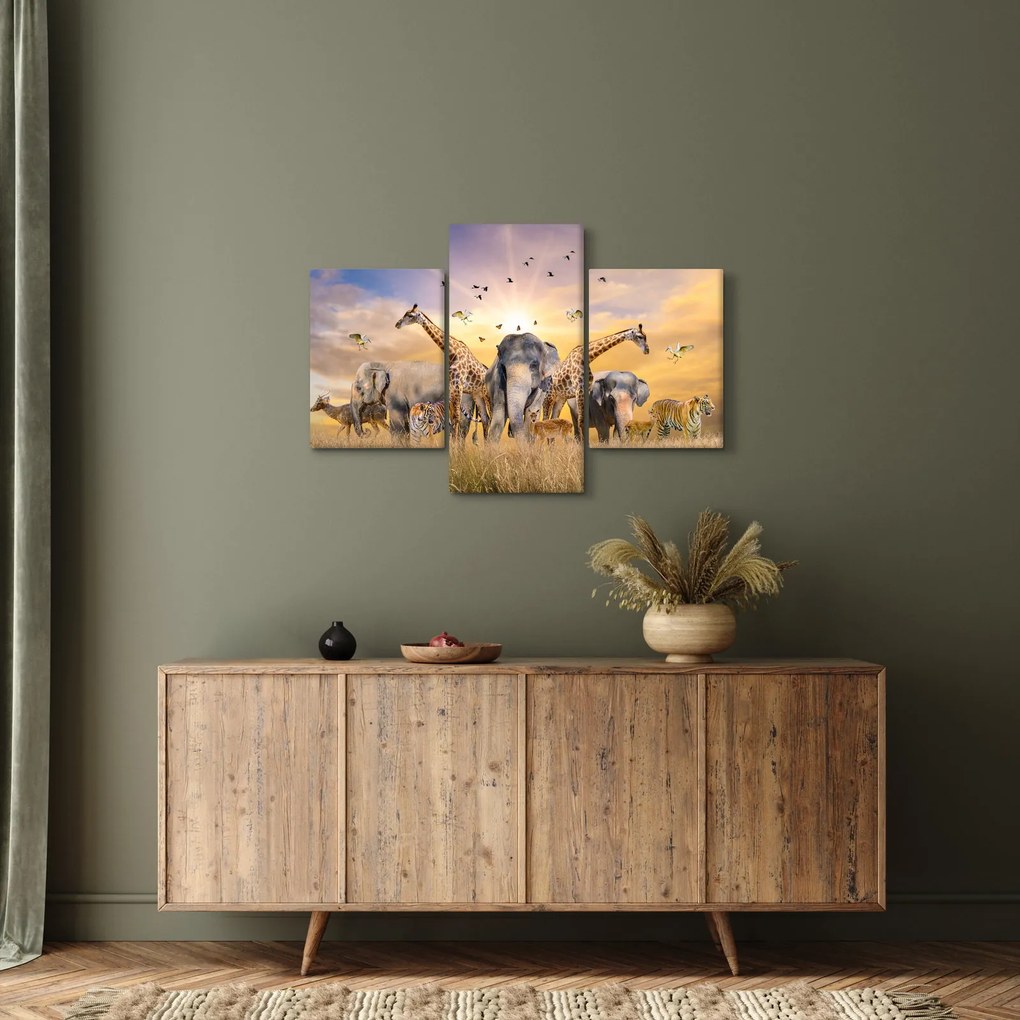 Obraz - Africké zvieratá (90x60 cm)
