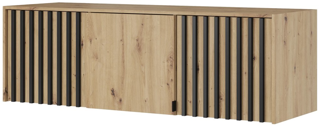PIA Nadstavec na šatníkovú skriňu Nelly 3D - dub artisan / čierna
