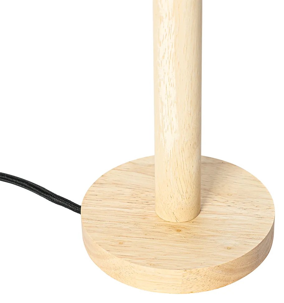 Rustikálna stolná lampa drevo bez tienidla - Mels