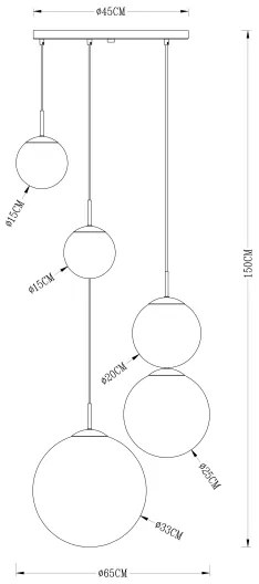 Globo 15861-5 - Luster na lanku VARUS 5xE27/40W/230V