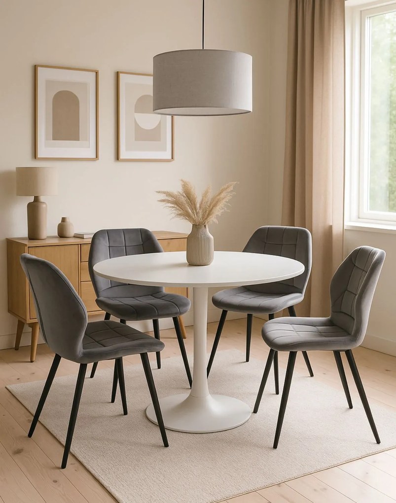 Stolička Jake Velvet sivá