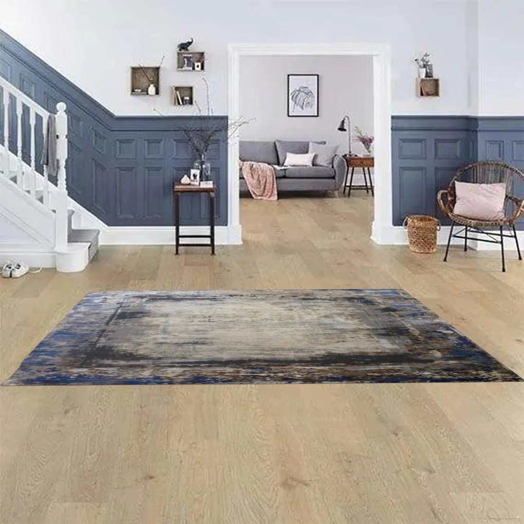Berfin Dywany, Kusový koberec Lexus 9106 Beige Blue, 80x150, modrá, obývacia izba