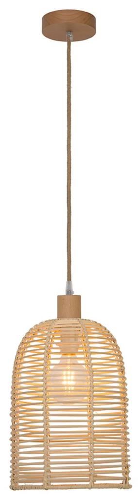 Závesná lampa Bell z dreva
