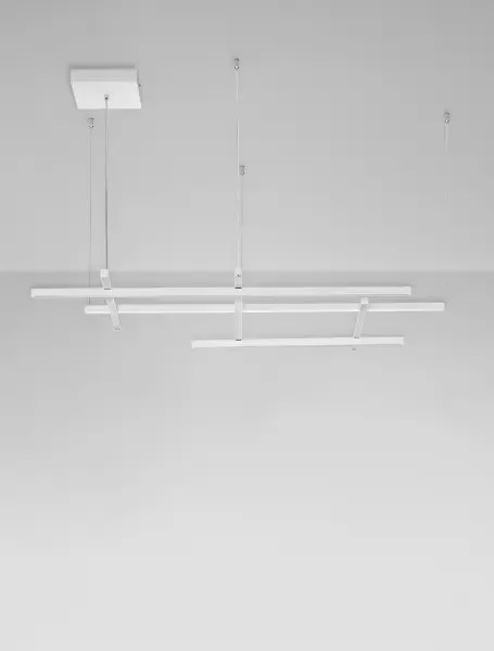 LED stmievateľný biely dizajnový luster Pace