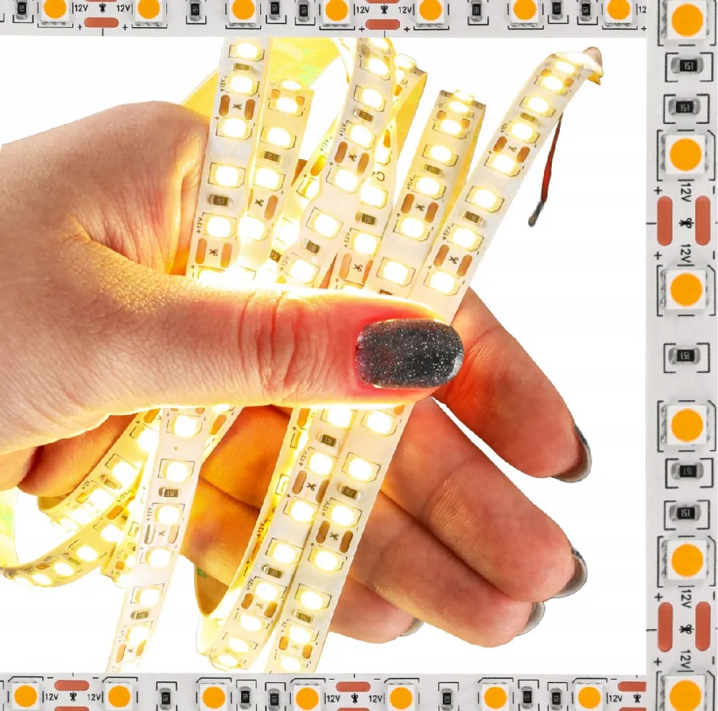 LED pásik 12V - 9,6W/m - IP20 - 1M - neutrálna farba