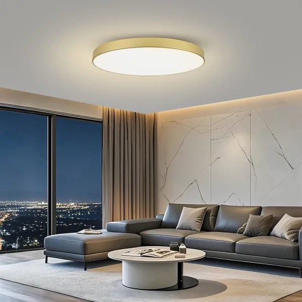 BRILAGI-LED Stropné svietidlo POOL, LED 128 W, 230 V, 3000/4000/6000 K, Ø 100 cm, zlaté