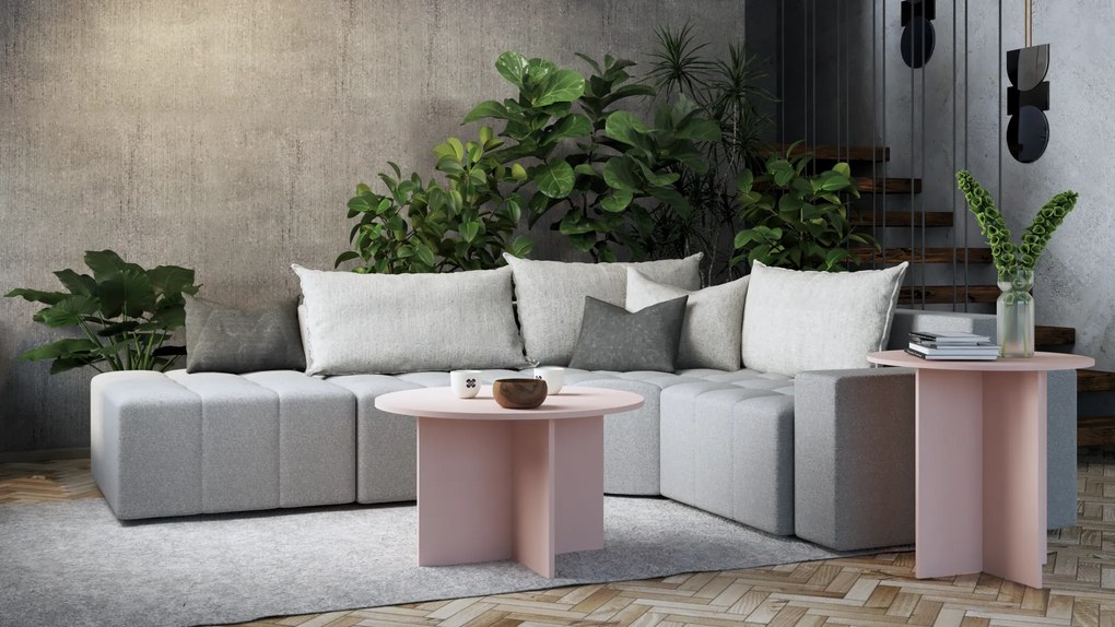 Odkládací stolek Phoebe 03 48 cm růžový