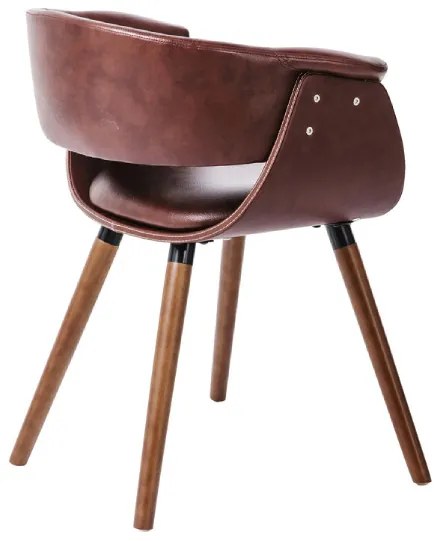 Nougat stolička s podrúčkami hnedá