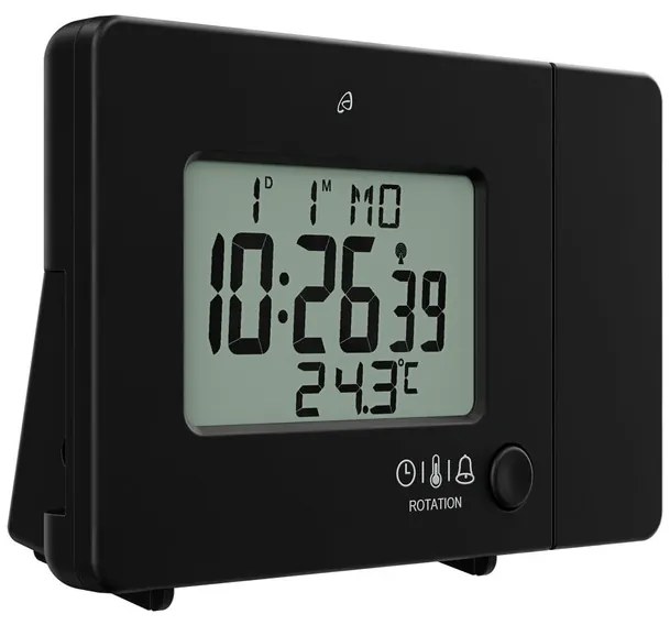 AURIOL® Rádiobudík s projekciou SFPW 360 B1 (čierna) (100344113)